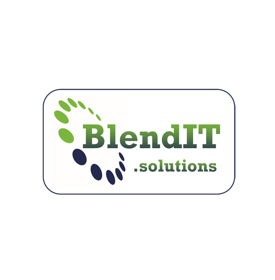 Logo of BlendIT solutions on a white background