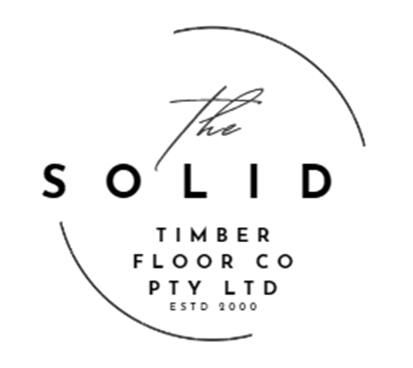Logo of The Solid Timber Floor Co Pty Ltd on a white background