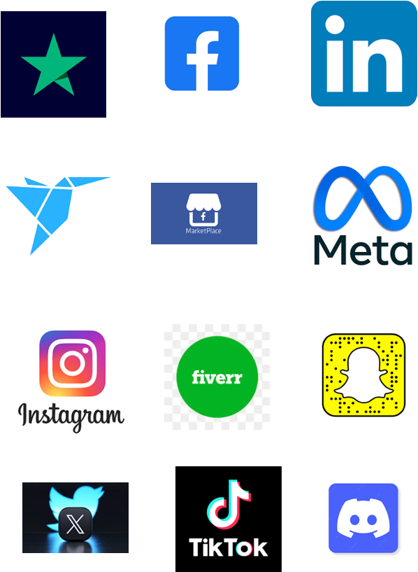 Social media marketing platforms and engagement strategies visualization