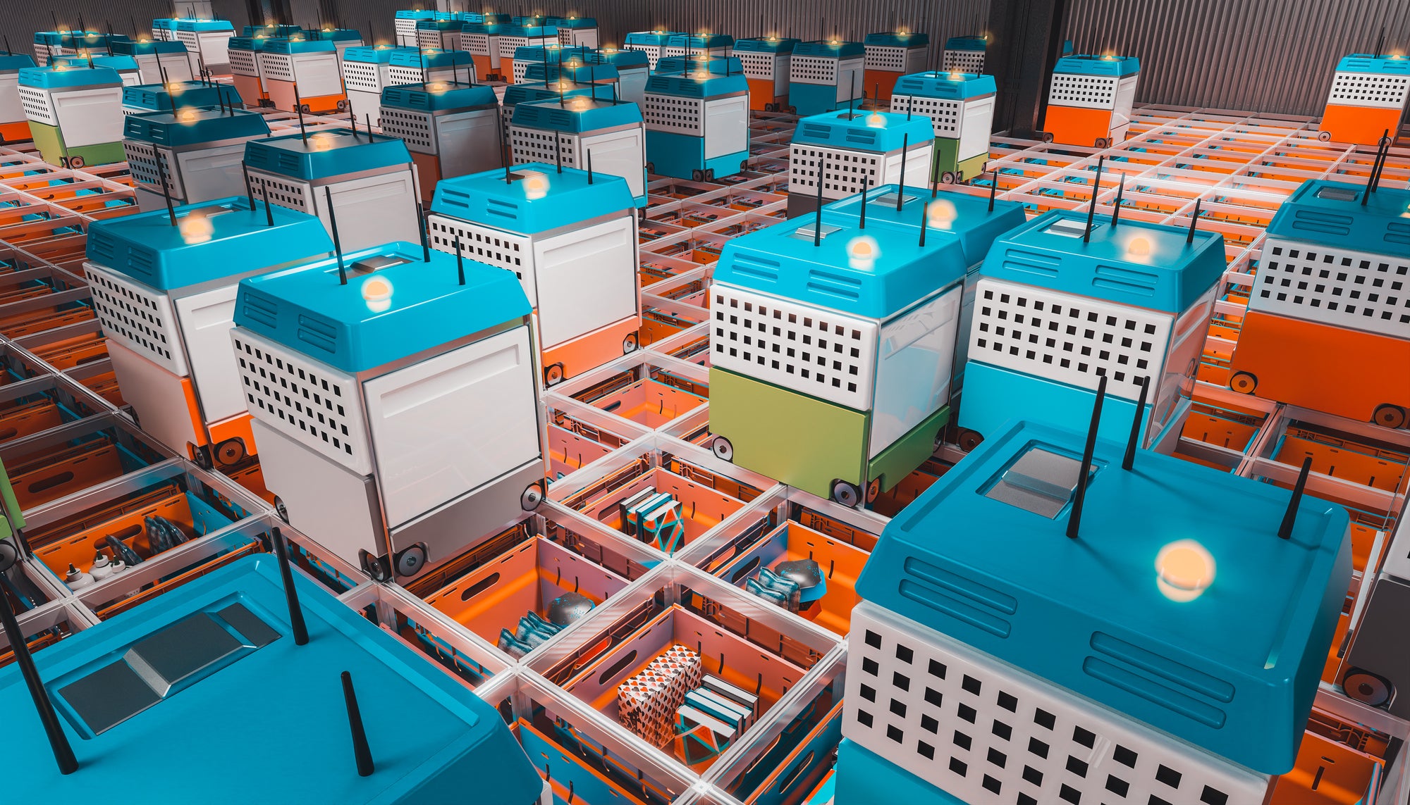 Image showing high level of warehouse fulfillment automation